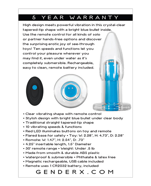 Gender X Electric Blue - Clear/Blue by Evolved Novelties INC