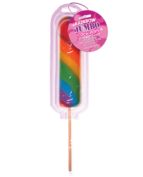 Jumbo Rainbow Pecker Pop on Blister Card by Hott Products