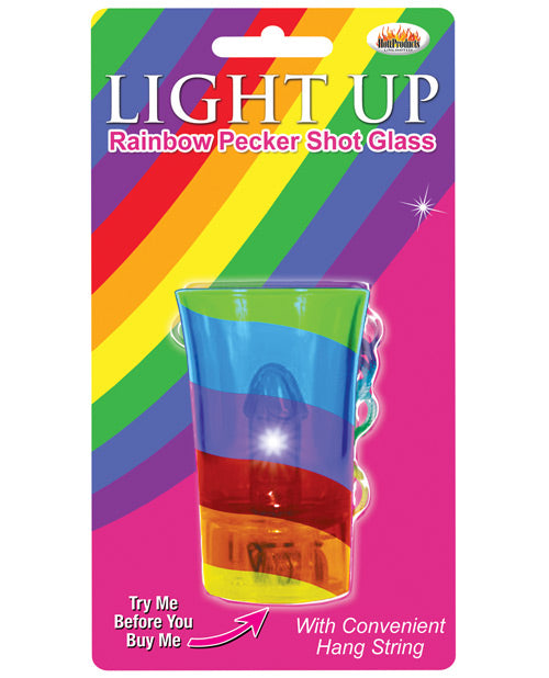 Light Up Rainbow Pecker Shot Glass by Hott Products