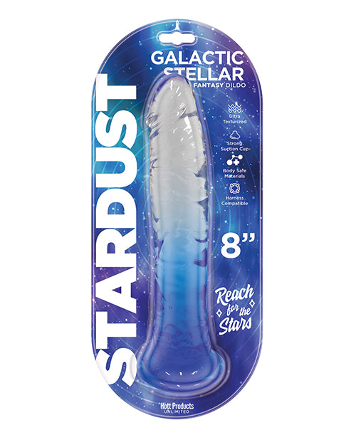 Stardust Galactic Stellar 8" Jelly Dildo - Crystal Blue by Hott Products