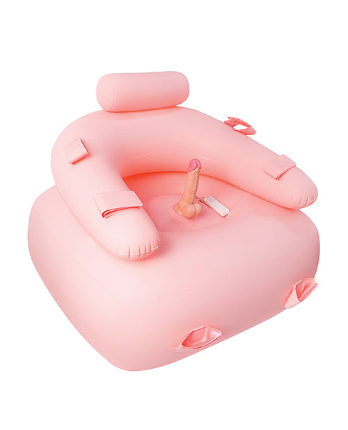 Get Down On It Inflatable Cushion w/Remote Controlled Dildo & Wrist/Leg Strap by Hott Products