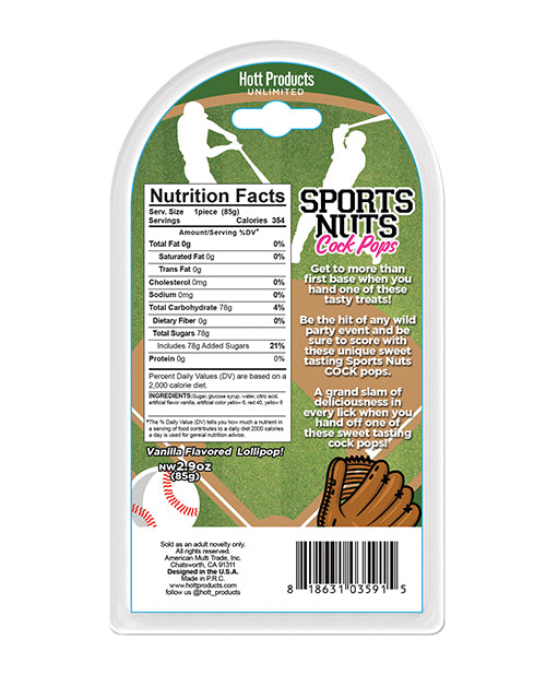 Sports Nuts Cock Pop Baseballs - Vanilla by Hott Products