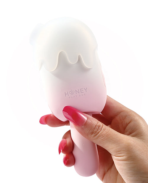 Bite Me Sucking, Tapping & Vibrating Cream Pop Stimulator - Pink/White by Uc Global Trade INChoney Play B