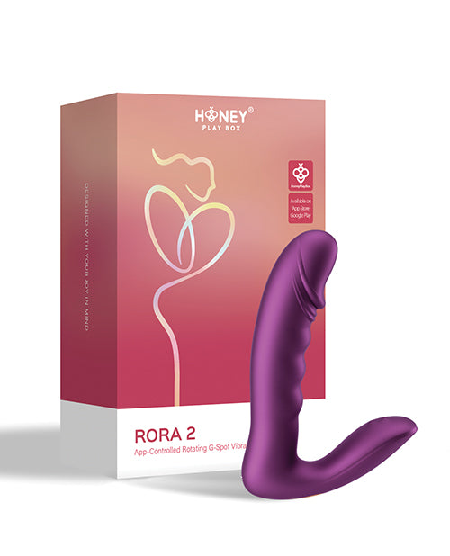 Rora 2 App Controlled Rotating G-Spot Vibrator & Clitoral Stimulator - Purple by Uc Global Trade INChoney Play B