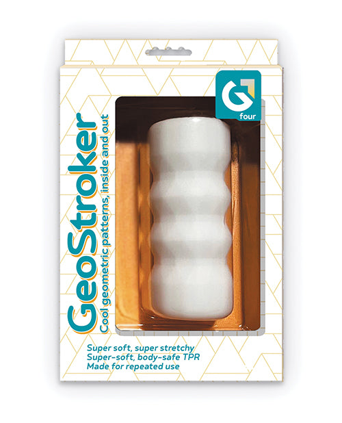 GeoStroker Four 5" Ultra-Soft Stroker - White by Icon Brands INC