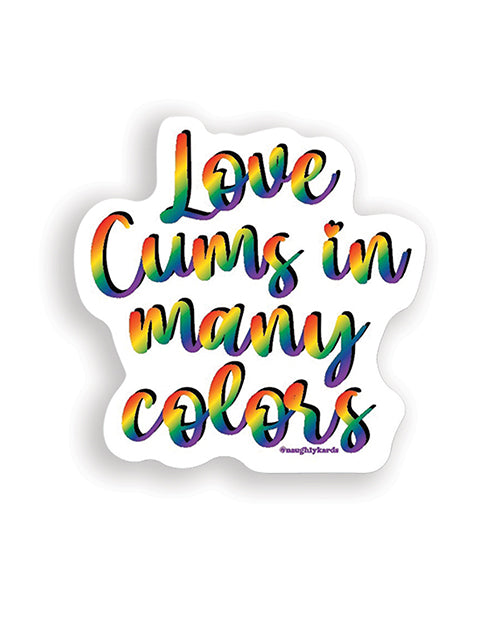 Love Cums Naughty Sticker - Pack of 3 by Kush Kards LLC