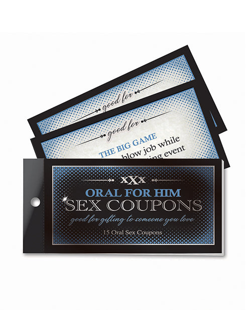 Oral Adventures for Him Sex Coupons by Little Genie Productions LLC