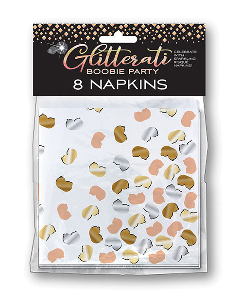 Glitterati Boobie Party Napkins - Pack of 8 by Little Genie Productions LLC