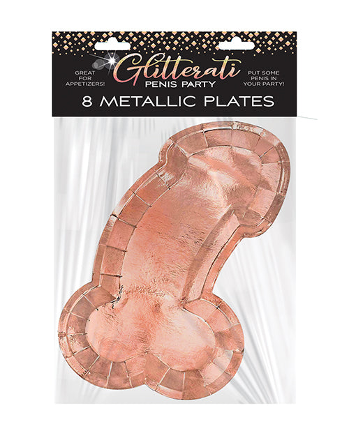 Glitterati Penis Plates - Rose Gold by Little Genie Productions LLC