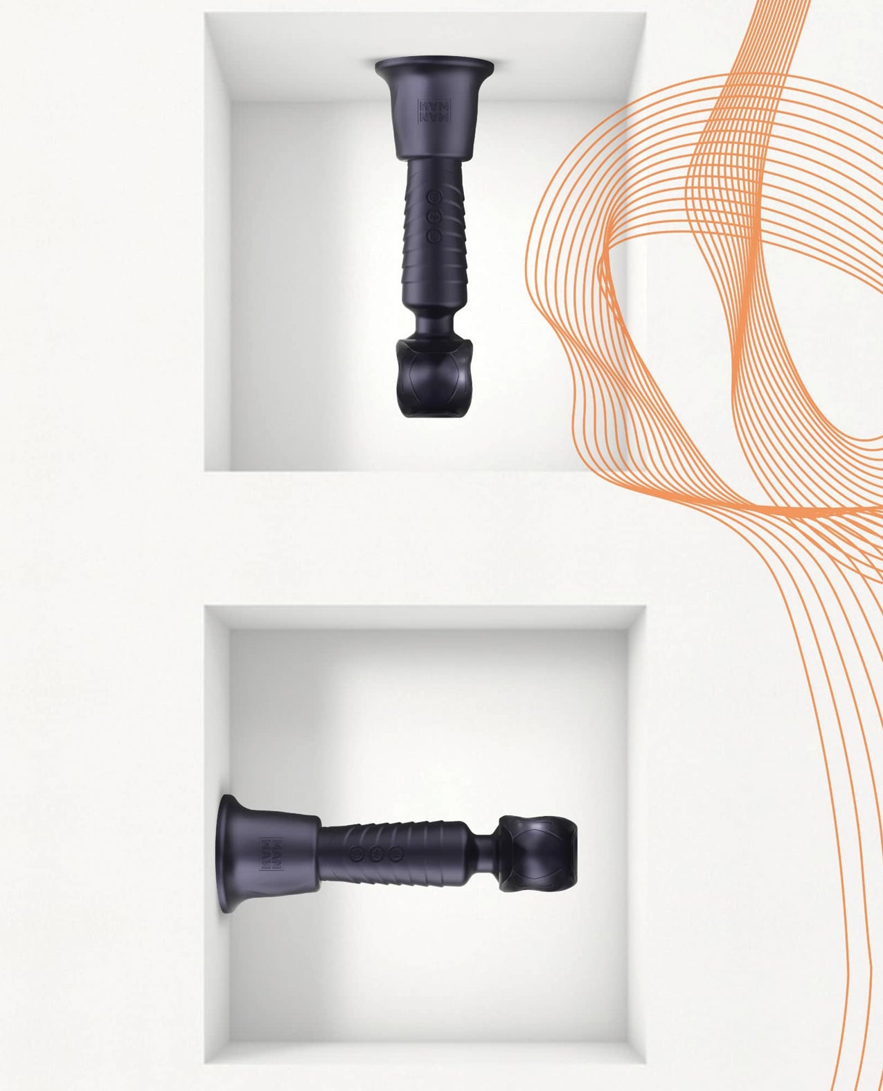 Manwan Holden Suction Cup Wand Holder - Black Plum by Lovely Planet