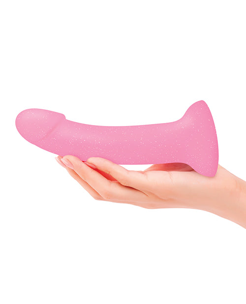 Love to Love Curved Suction Cup Dildolls Glitzy - Glitter Pink by Lovely Planet