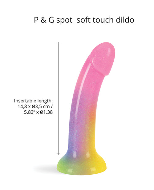 Love to Love Silicone Dildolls Stargazer - Gradient Rainbow w/Glitter by Lovely Planet