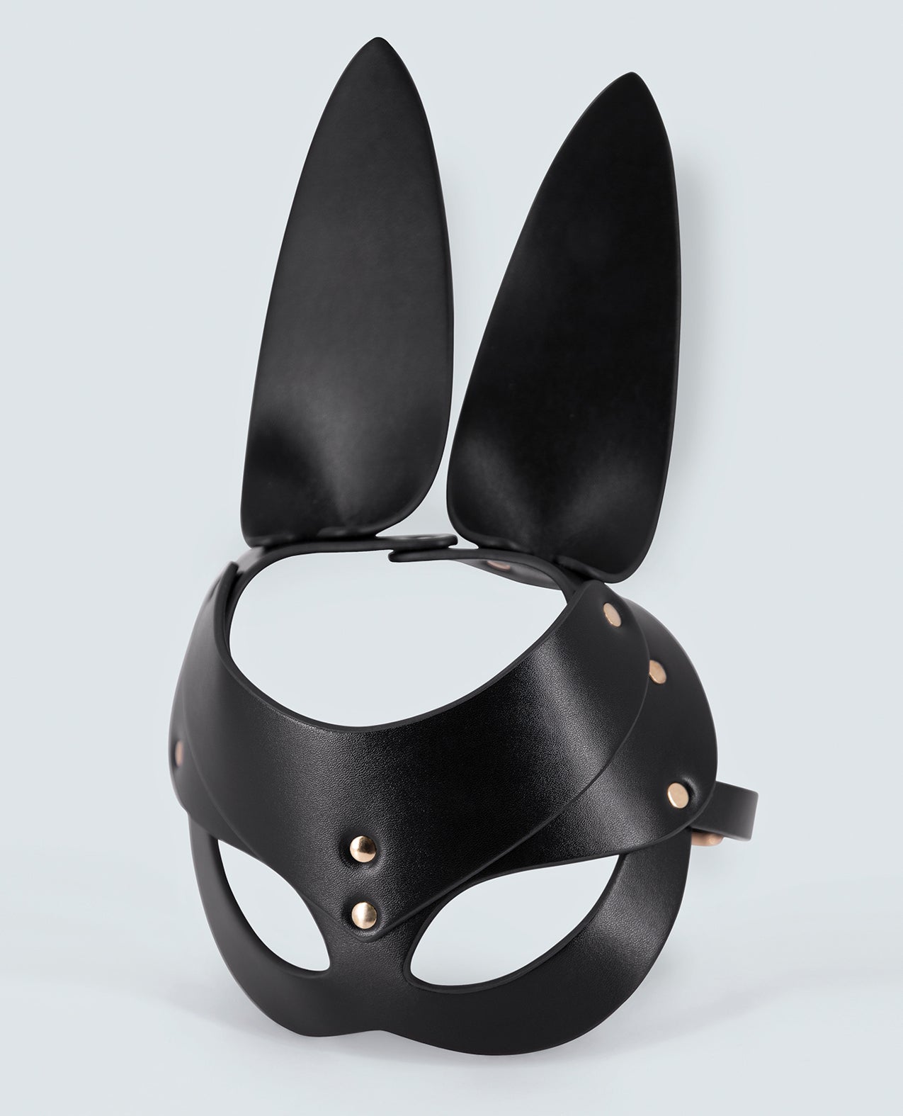 Lust PU Leather Bunny Mask - Black by Comme Ci Comme Ca