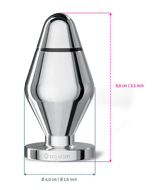 Mystim Little John Buttplug Small Aluminum - Silver by Mystim Gmbh