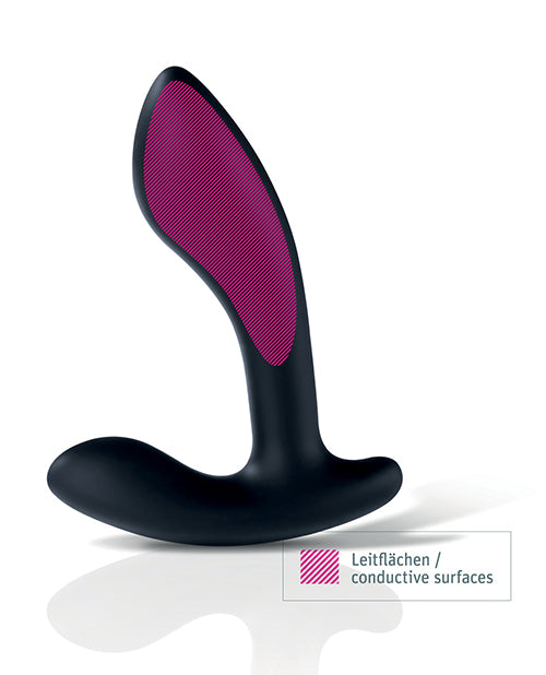 Mystim Flexing Flavio eStim Silicone Prostate Stimulator - Black by Mystim Gmbh