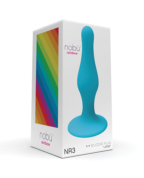 Nobu Rainbow Large Silicone Plug - Blue by Bodispa INC