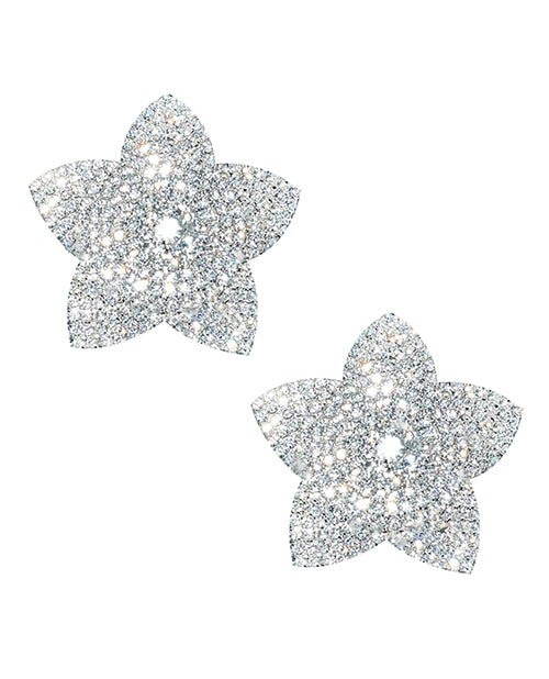 Neva Nude Burstin Blooms Crystal Jewel Reusable Silicone Nipple Pasties - Clear O/S by Neva Nude