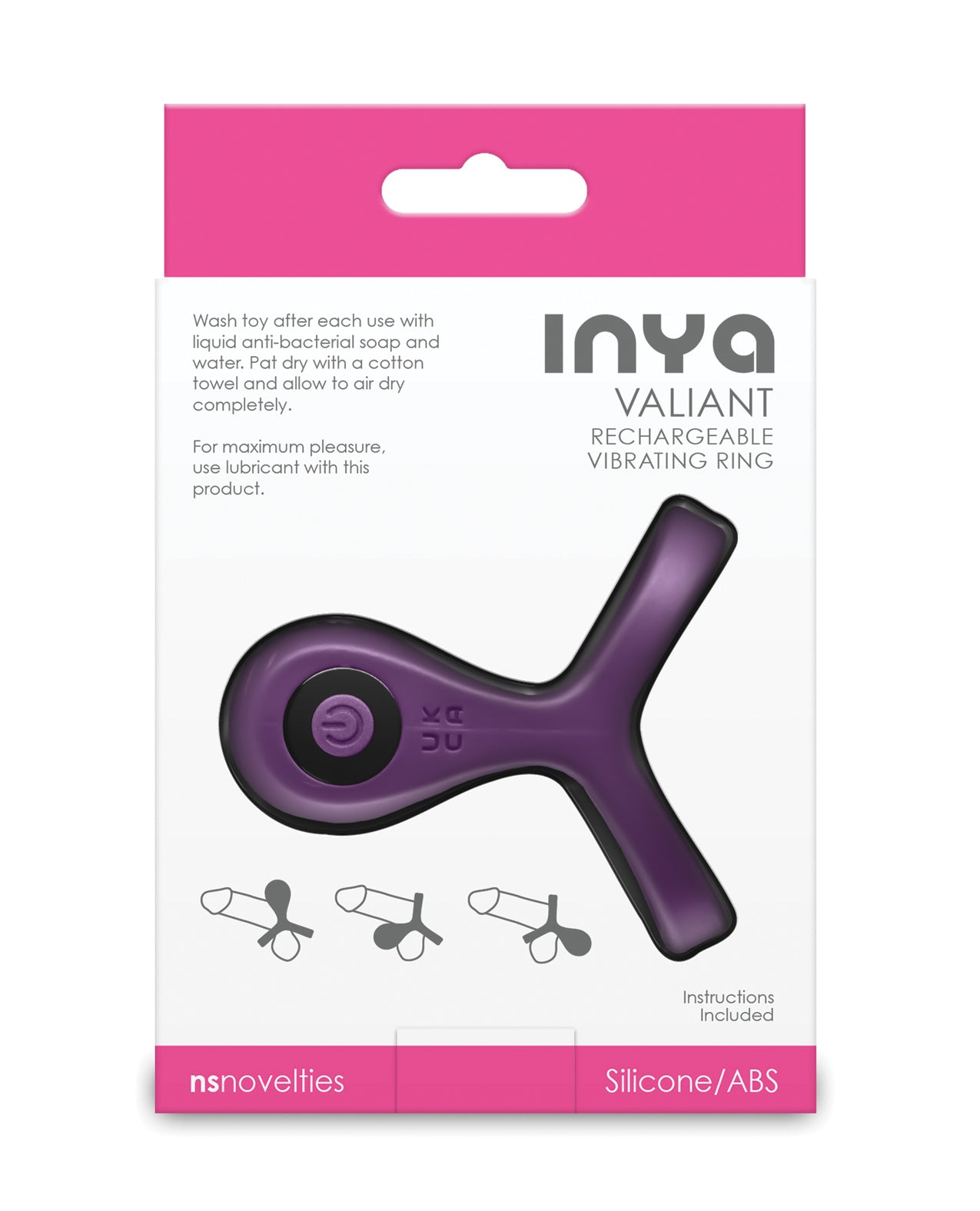 INYA Valiant Cock & Ball Vibe - Berry by Ns Novelties INC