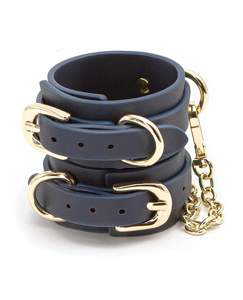 Bondage Couture Vinyl Wrist Cuff - Blue by Ns Novelties INC