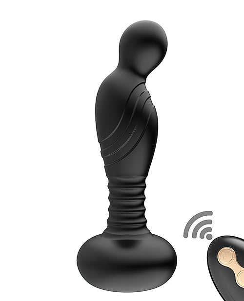 Ass-sation Remote Vibrating P Spot Plug - Black by Nasstoys