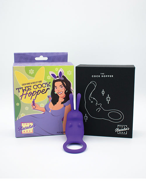 Natalie's Toy Box The Cock Hopper Cock Ring & Bullet Vibrator - Purple by Like A Kitten