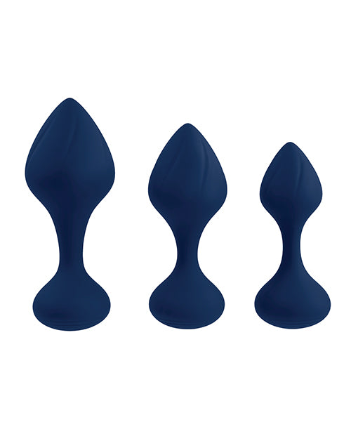 Playboy Pleasure Tail Trainer Anal Training Kit - Navy by Evolved Novelties INC