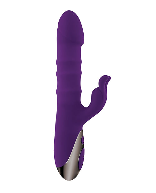 Playboy Pleasure Hop To It Rabbit Vibrator - Acai by Evolved Novelties INC