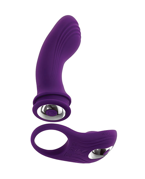 Playboy Pleasure Mix & Match Dual Vibrator - Purple by Evolved Novelties INC