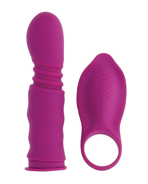 Playboy Pleasure Match Play Dual Vibrator - Fuchsia by Evolved Novelties INC