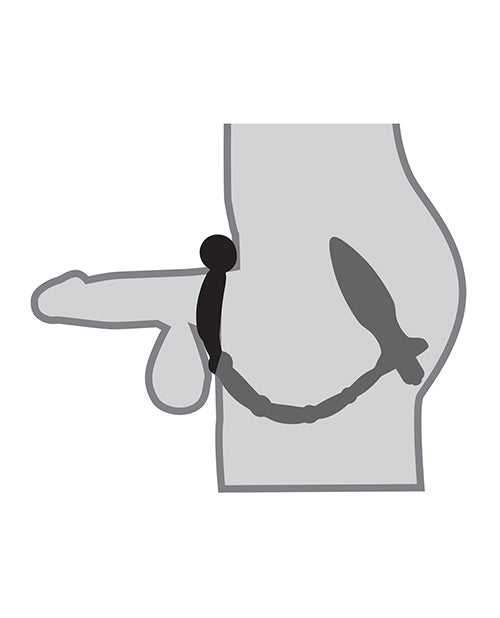 Anal Fantasy Collection Ass Kicker w/Cockring - Black by Pipedream Products