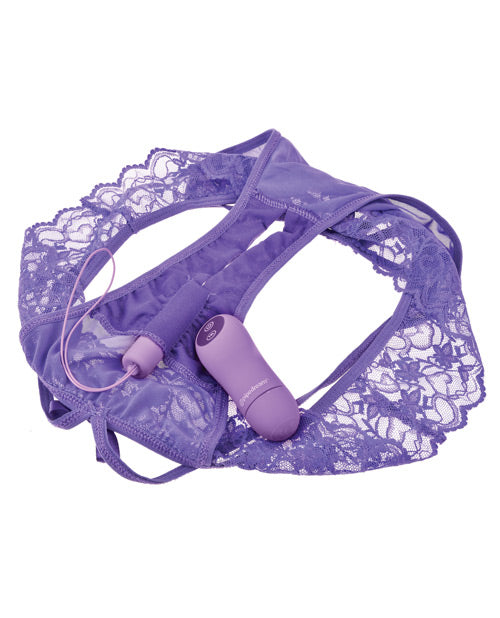 Fantasy For Her Crotchless Panty Thrill Her - Purple by Pipedream Products
