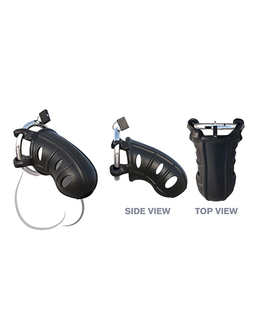 Fantasy C-Ringz Hardcore Silicone Cock Blocker - Black by Pipedream Products