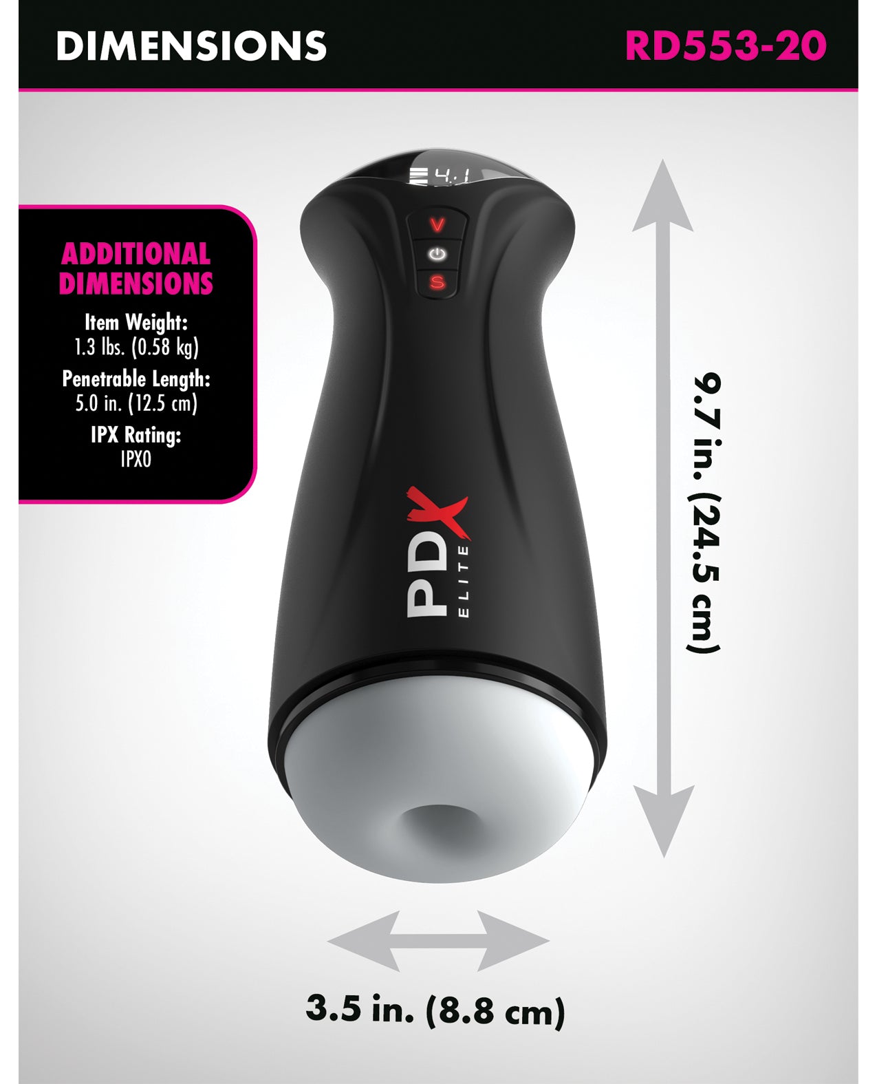 PDX Elite Fap-Gasm Stroker - Frosted by Pdx Brands