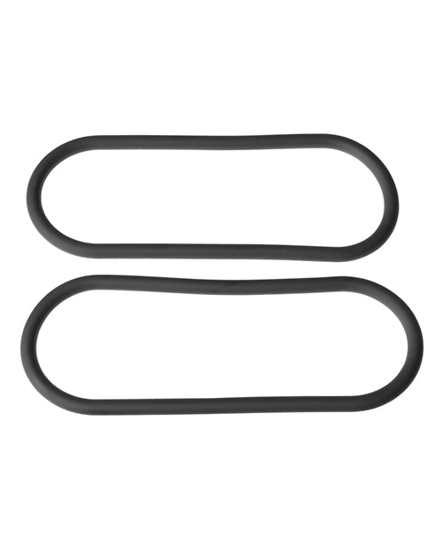 Xplay Gear Silicone 12" Slim Wrap Ring - Black Pack of 2 by Perfect Fit Brand