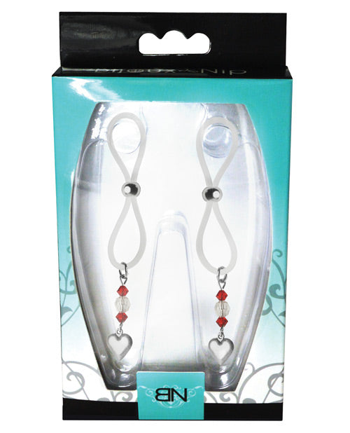 Bijoux de Nip Nipple Halos Heart Charm - Red/Clear by Phs International