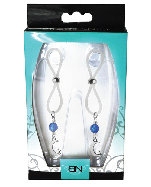 Bijoux de Nip Nipple Halos Moon & Star Charm - Blue/Clear by Phs International