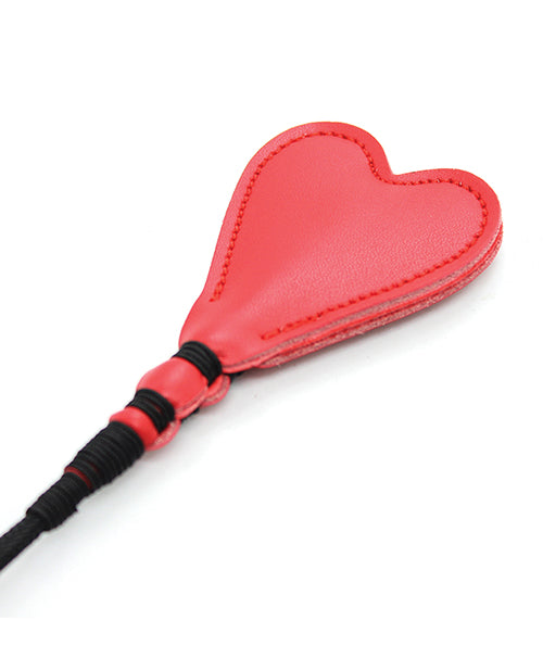 Plesur 26" Heart PVC Crop - Black/Red by S&g Entertainment/plesur Bod