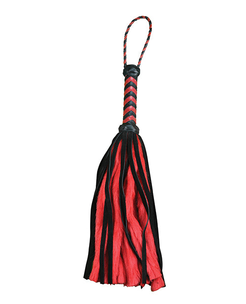 Plesur 17" Suede & Fluffy Faux Fur Tails - Black/Red by S&g Entertainment/plesur Bod