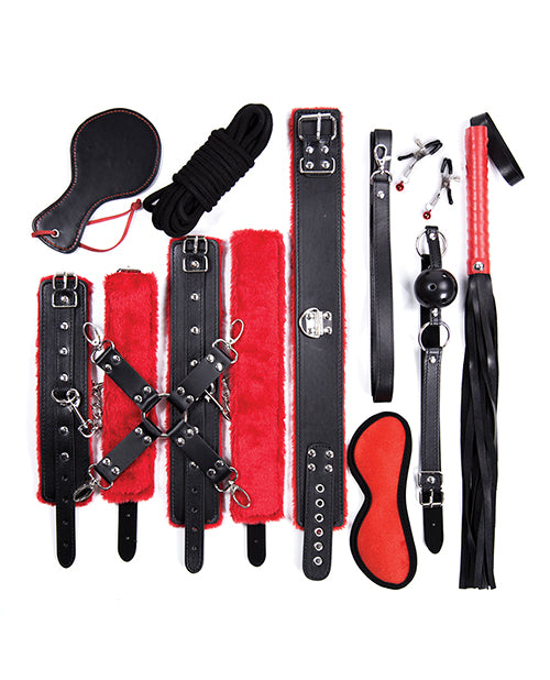 Plesur Deluxe Bondage Kit - Black/Red by S&g Entertainment/plesur Bod