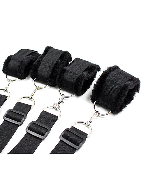 Plesur Fuzzy Bedroom Bondage Kit - Black by S&g Entertainment/plesur Bod