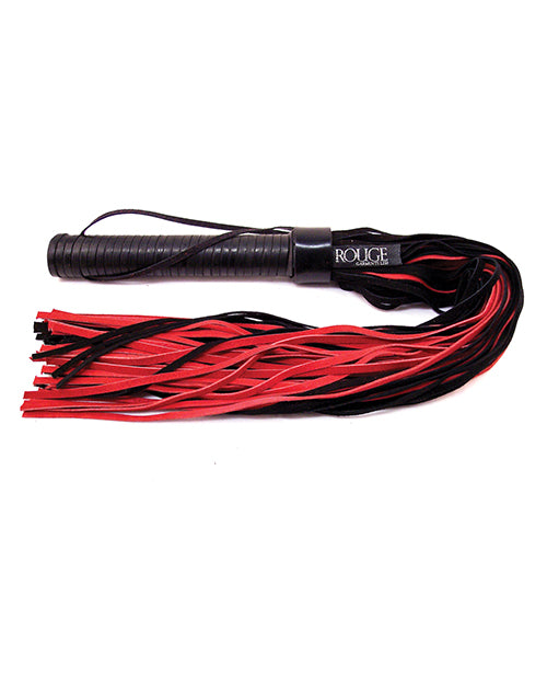 Rouge Suede Flogger w/Leather Handle - Black/Red by Rouge Group Ltd