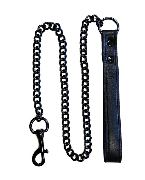 Rouge Leather Lead - Black with Black by Rouge Group Ltd