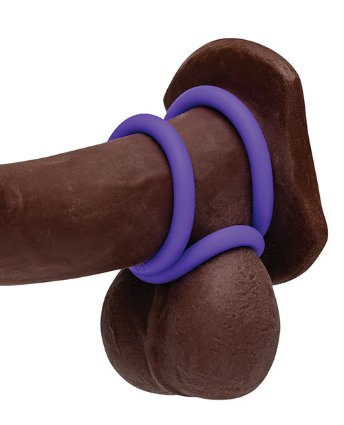 Romp Remix Trio Penis Ring Set of 3 - Purple by Wow Tech