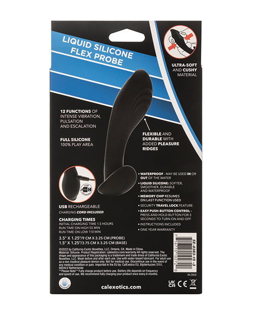 Eclipse Liquid Silicone Flex Probe - Black by California Exotic Novelties