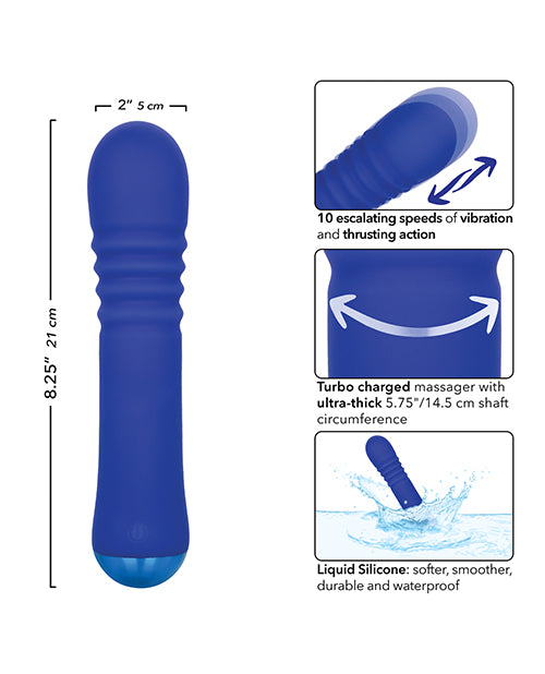 Thicc Chubby Thrusting Wand - Blue by California Exotic Novelties