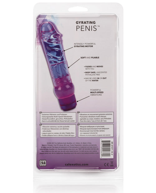 Crystalessence 6.5" Gyrating Penis - Purple by California Exotic Novelties