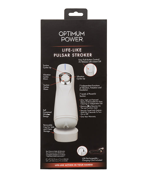 Optimum Power Lifelike Pulsar Stroker Masturbator by California Exotic Novelties