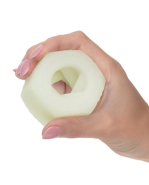 Slop Top Glow in the Dark Nasty Luv Stroker - White by California Exotic Novelties