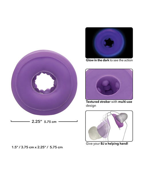 Slop Top Glow in the Dark Dirty Luv Stroker - Purple by California Exotic Novelties