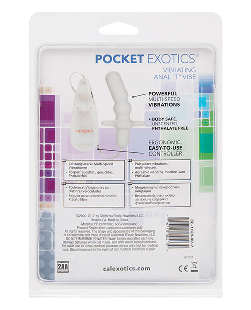Pocket Exotics Anal T Vibe - Ivory by California Exotic Novelties